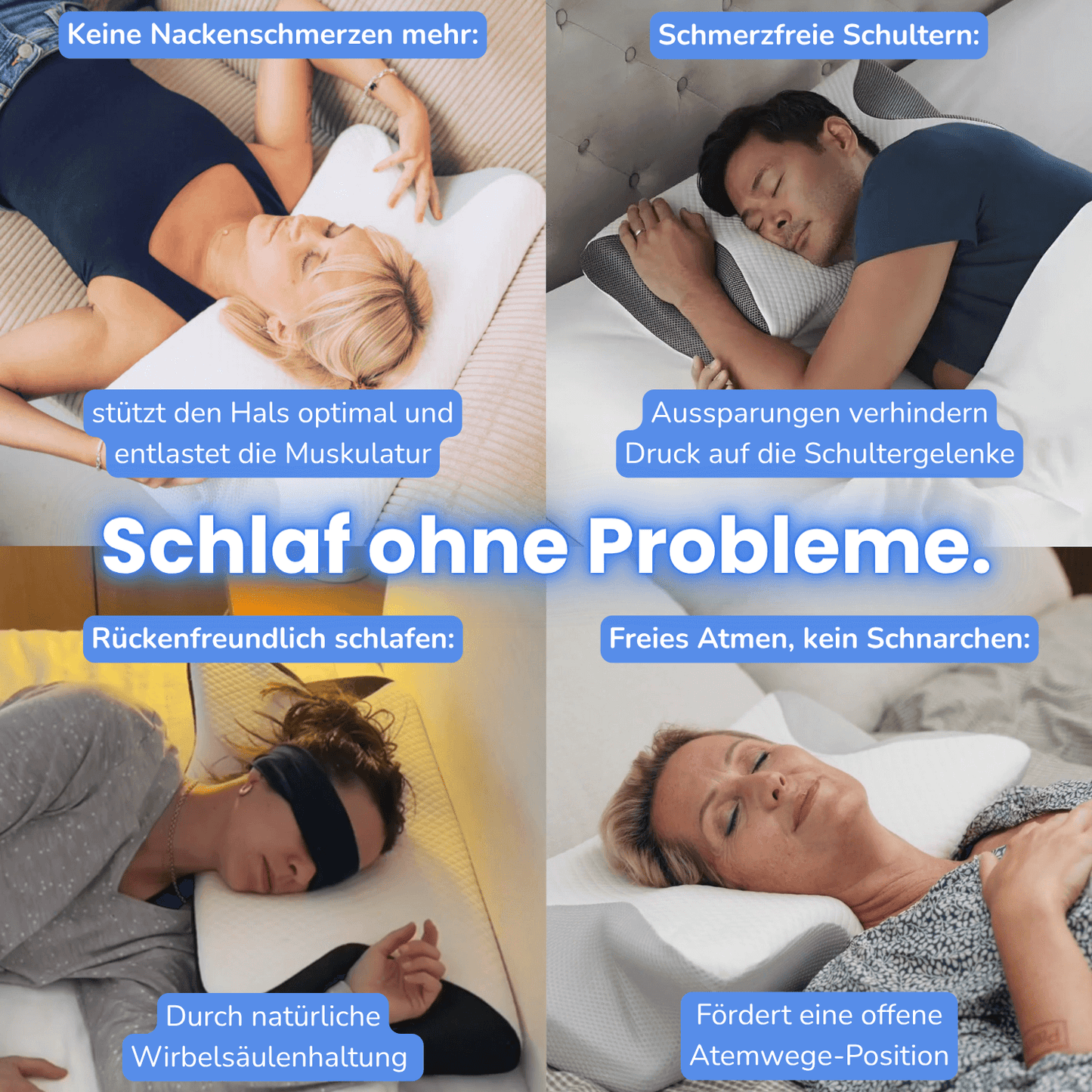 SleepFit Pillow - Orthopedic design for healthy sleep